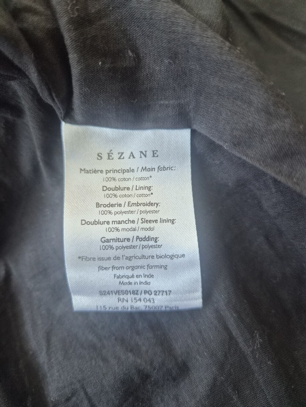 *NWT* [Sezane X Pangea] Richie Patchwork Quilted Jacket, Size 36/4 - Picture 10 of 12